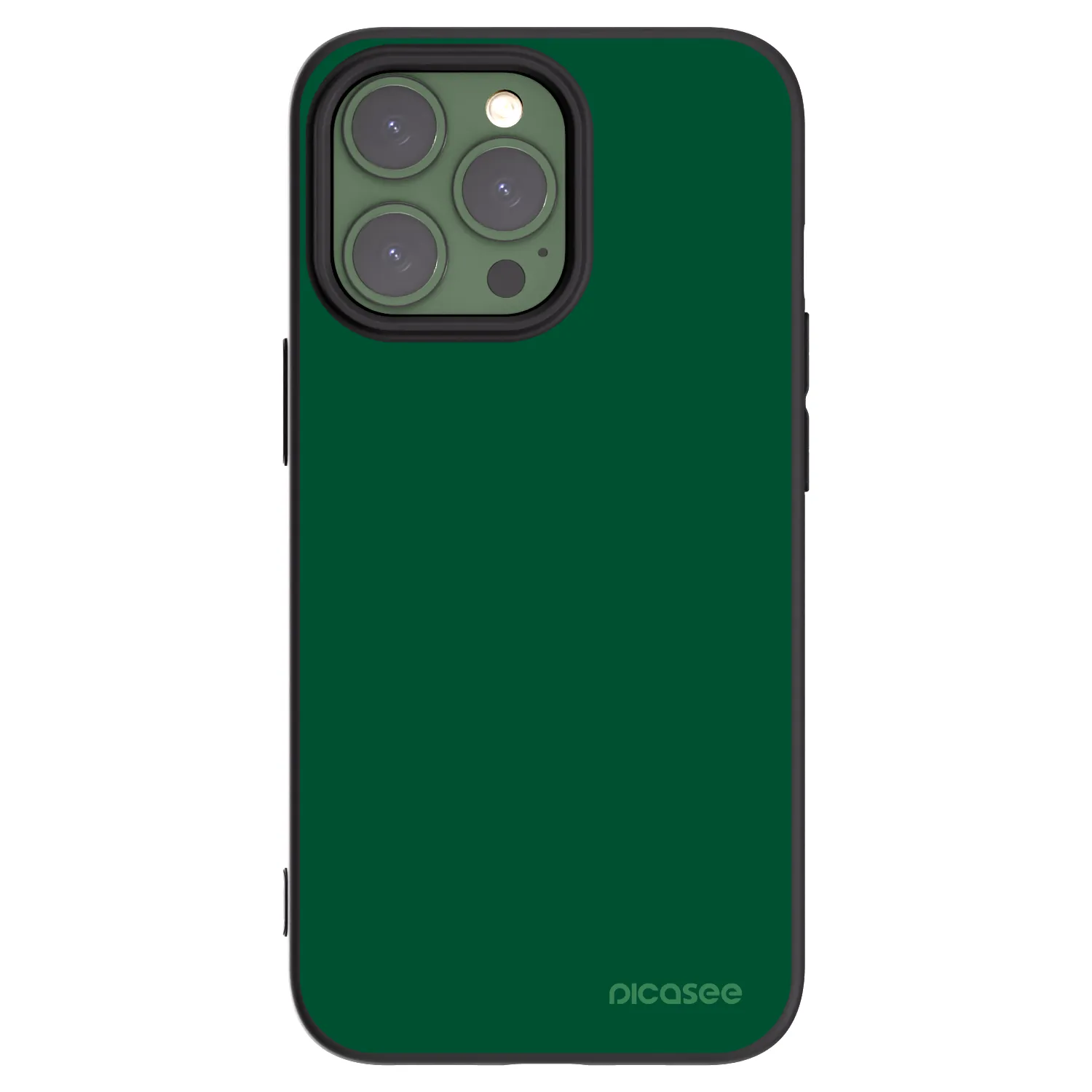 Picasee crna silikonska maskica za Apple iPhone 13 Pro - Green Gleam