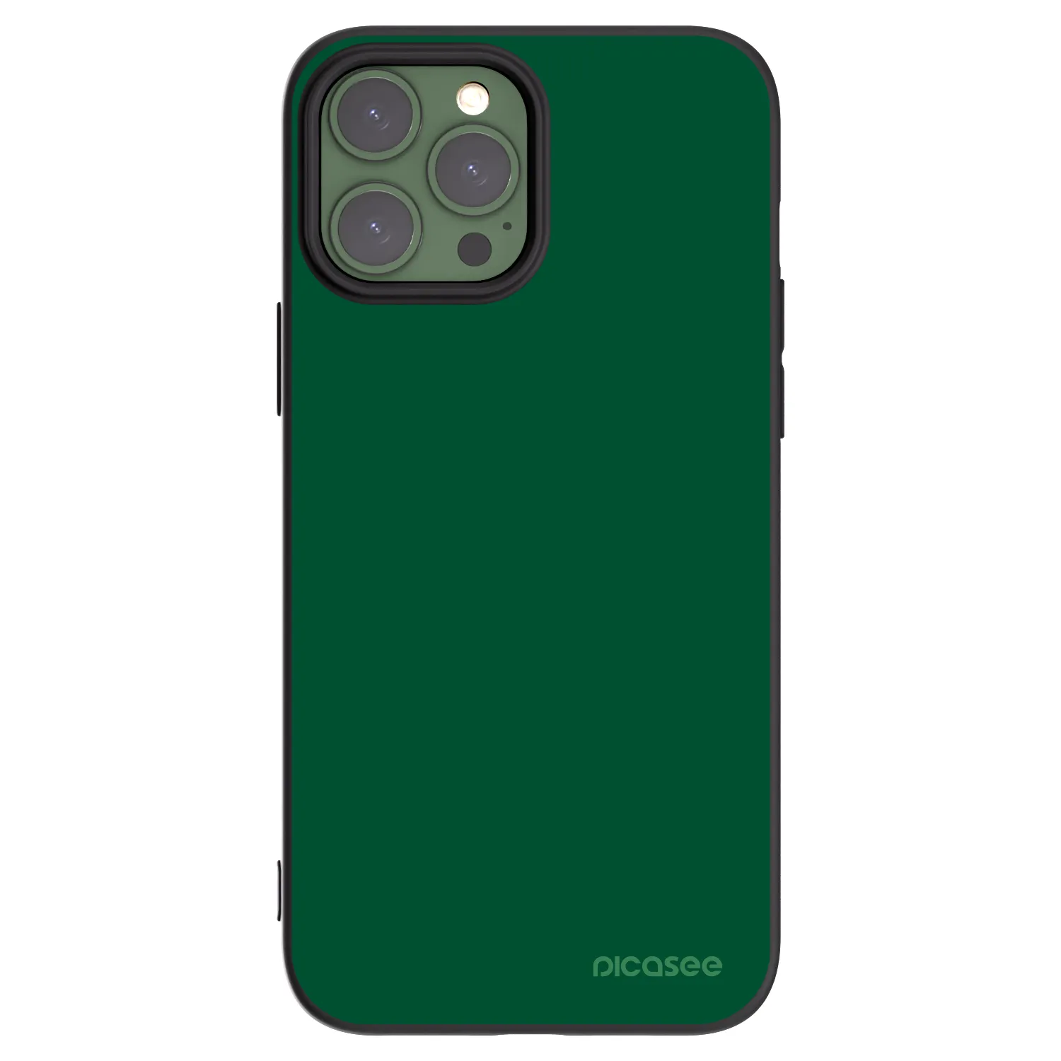 Picasee crna silikonska maskica za Apple iPhone 13 Pro Max - Green Gleam