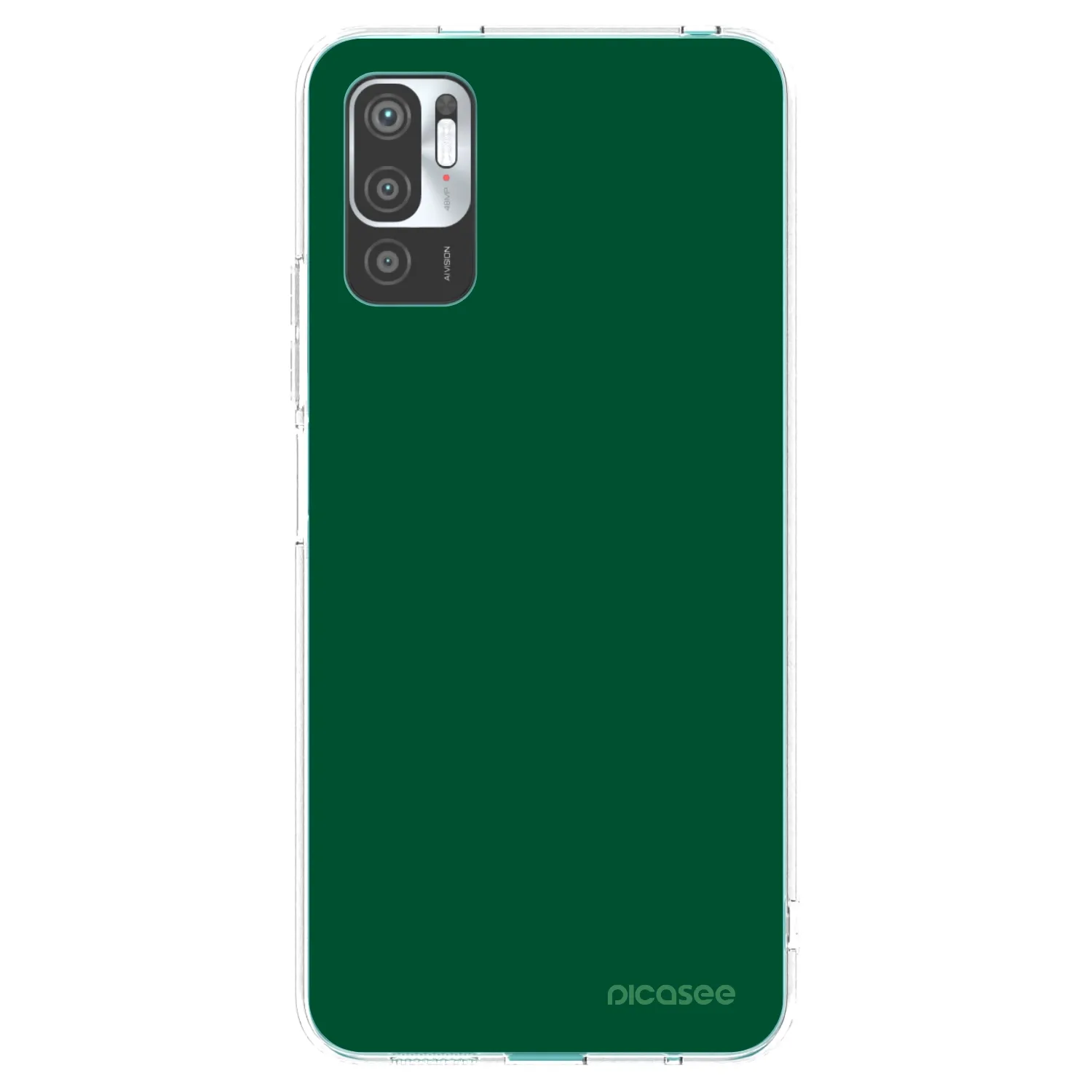 Picasee silikonska prozirna maskica za Xiaomi Redmi Note 10 5G - Green Gleam
