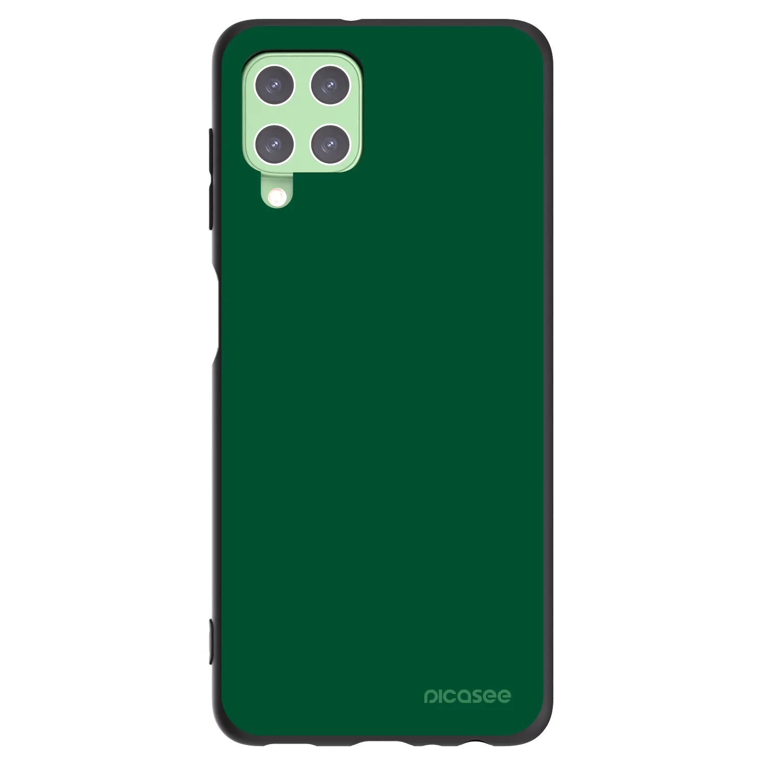 Picasee crna silikonska maskica za Samsung Galaxy A22 A225F 4G - Green Gleam