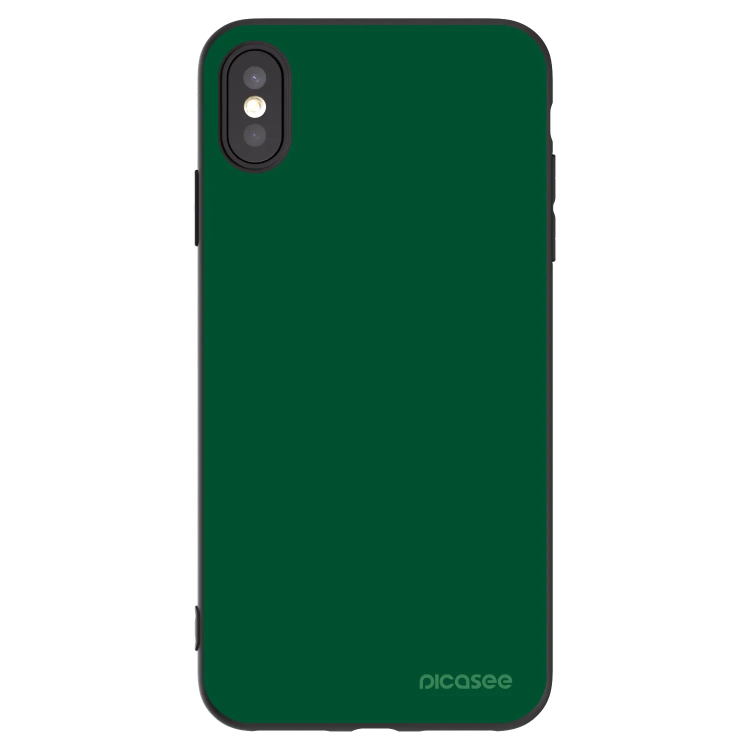 Picasee crna silikonska maskica za Apple iPhone XS Max - Green Gleam