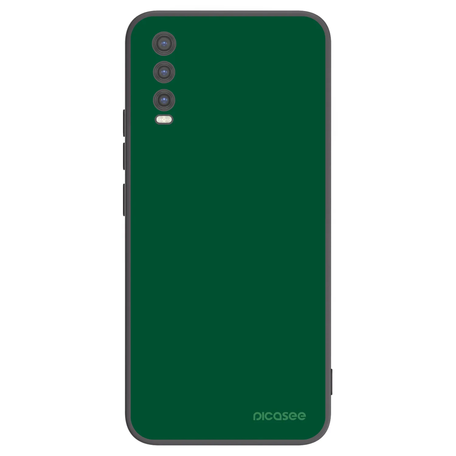 Picasee crna silikonska maskica za Vivo Y20s - Green Gleam