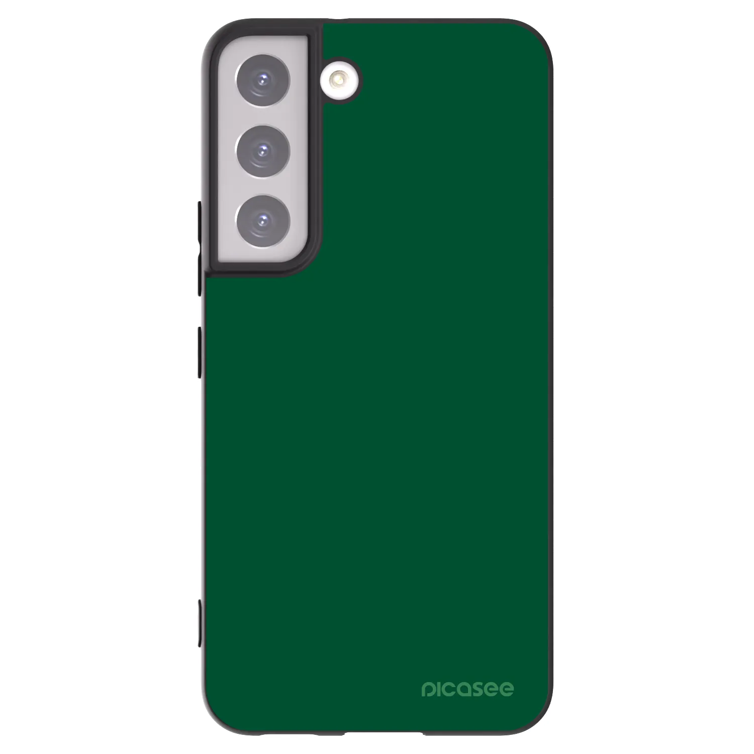 Picasee crna silikonska maskica za Samsung Galaxy S22 5G - Green Gleam