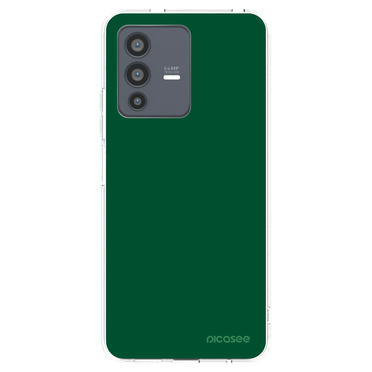 Picasee silikonska prozirna maskica za Vivo V23 5G - Green Gleam