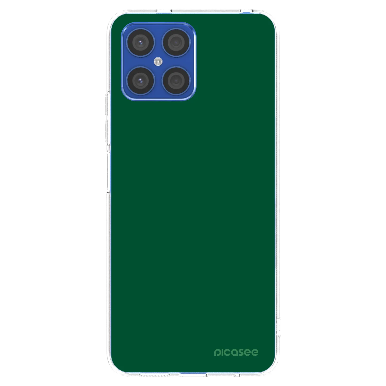 Picasee silikonska prozirna maskica za Honor X8 4G - Green Gleam