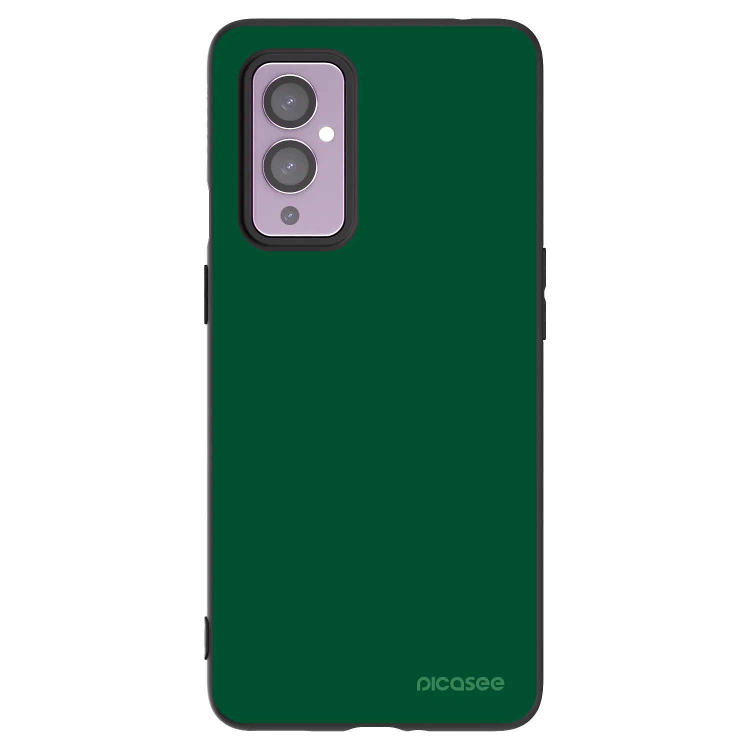 Picasee crna silikonska maskica za OnePlus 9 - Green Gleam