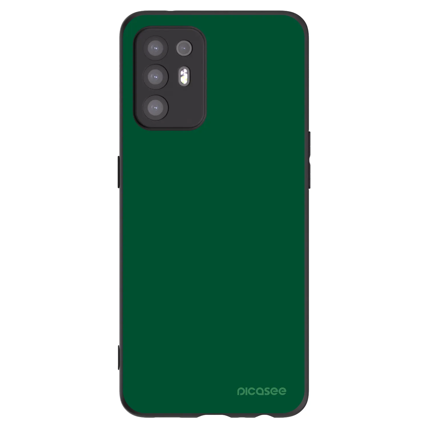 Picasee crna silikonska maskica za OPPO A94 5G - Green Gleam