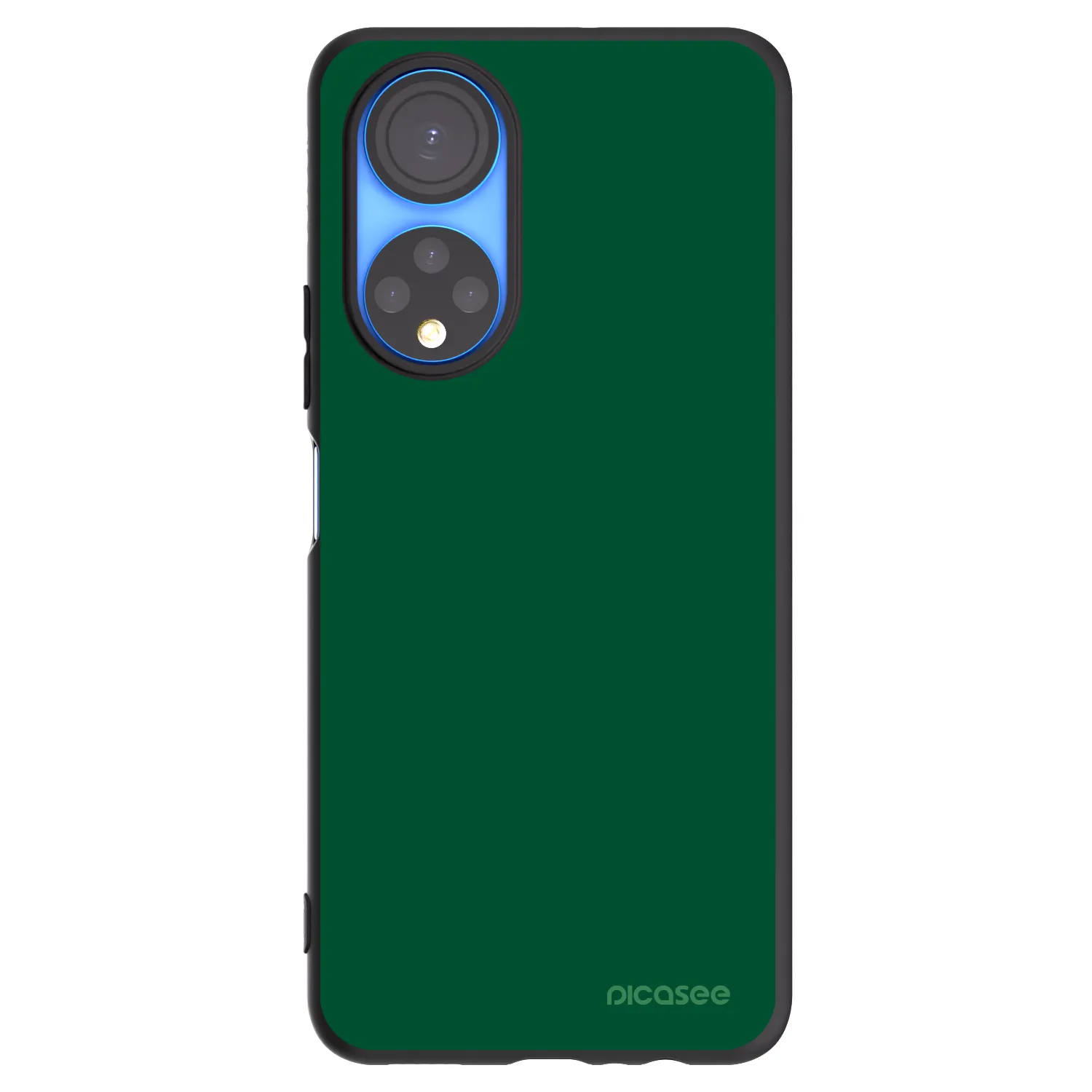 Picasee crna silikonska maskica za Honor X7 - Green Gleam
