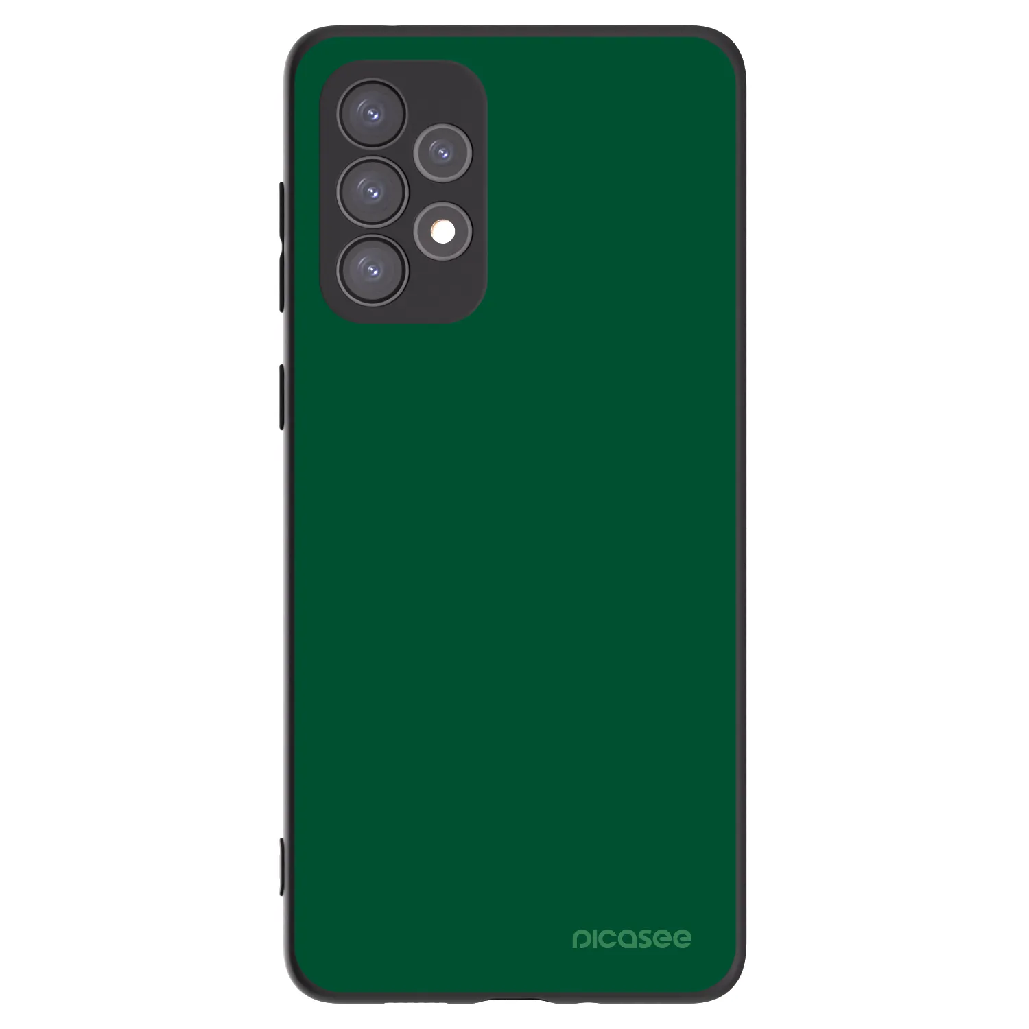 Picasee crna silikonska maskica za Samsung Galaxy A73 5G - Green Gleam