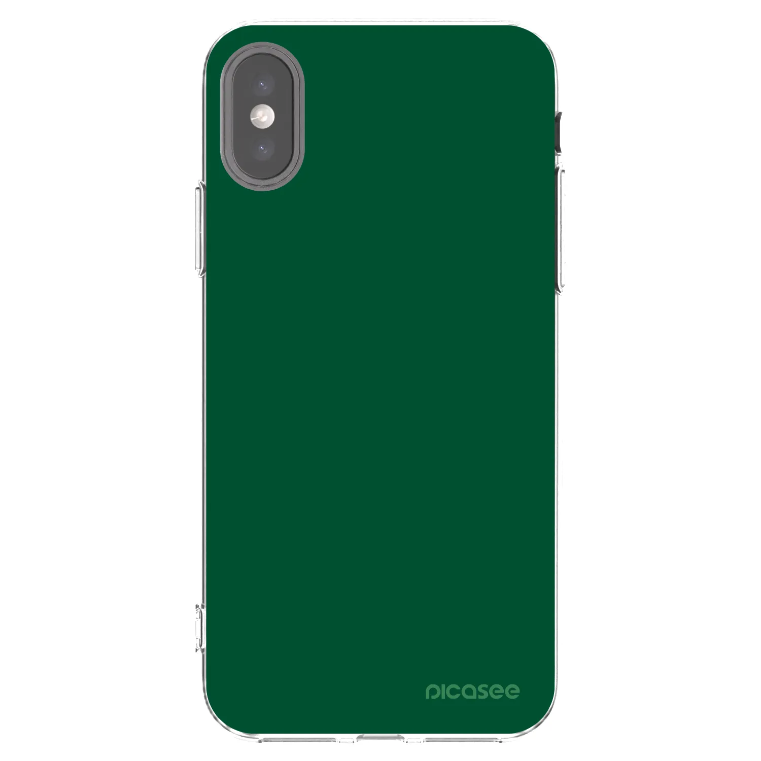 Picasee silikonska prozirna maskica za Apple iPhone X/XS - Green Gleam