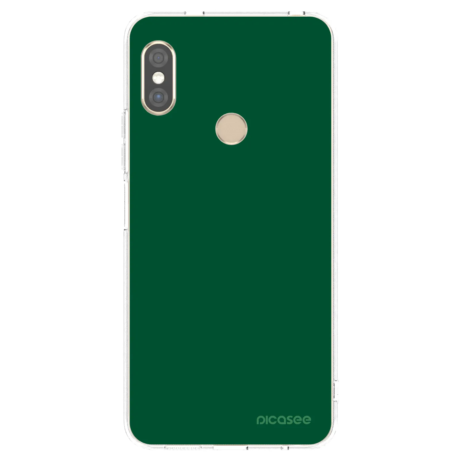 Picasee silikonska prozirna maskica za Xiaomi Redmi Note 5 Global - Green Gleam