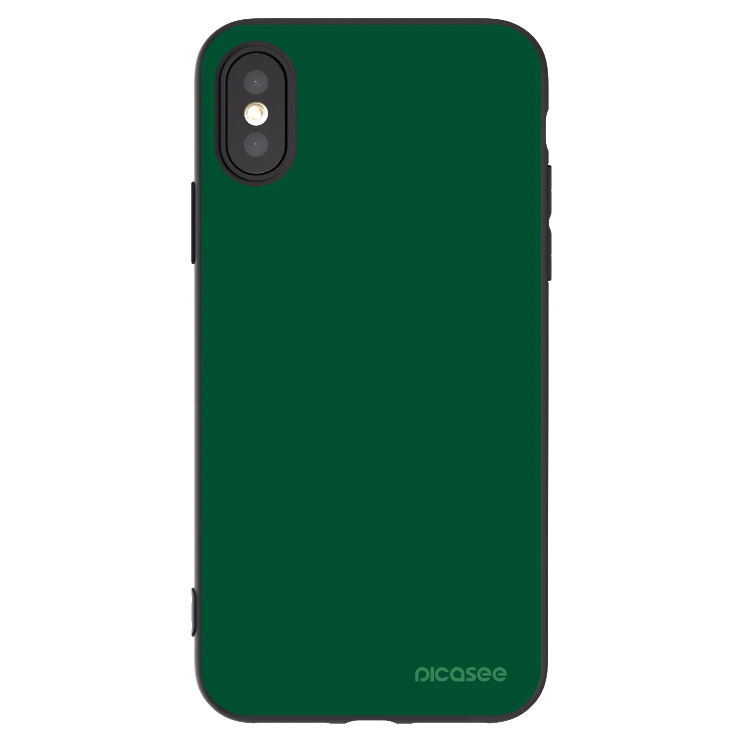 Picasee crna silikonska maskica za Apple iPhone X/XS - Green Gleam