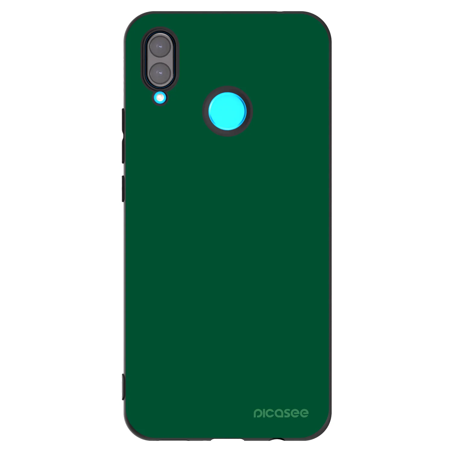 Picasee crna silikonska maskica za Huawei Nova 3 - Green Gleam