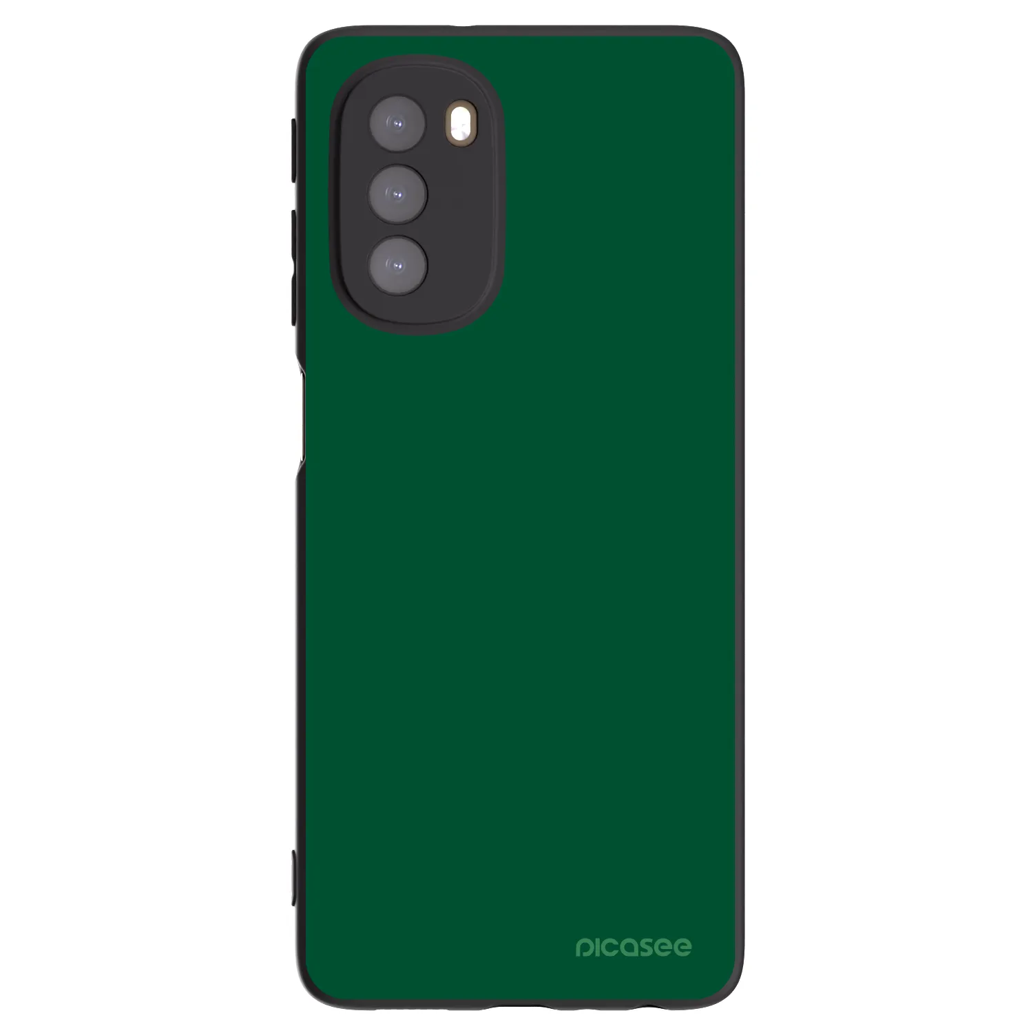 Picasee crna silikonska maskica za Motorola Moto G51 - Green Gleam