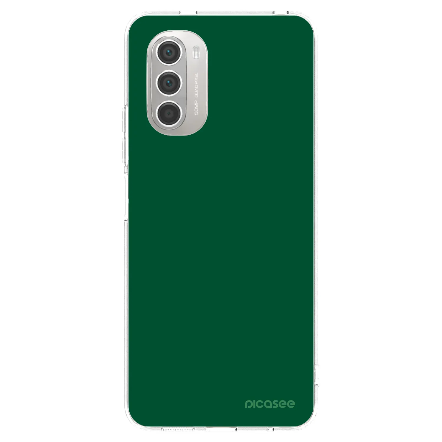 Picasee silikonska prozirna maskica za Motorola Moto G51 - Green Gleam
