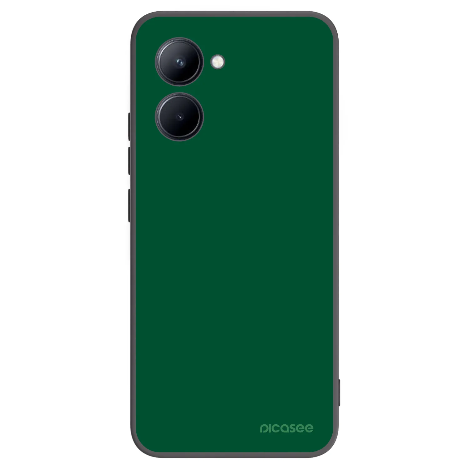 Picasee crna silikonska maskica za Realme C33 (2023) - Green Gleam