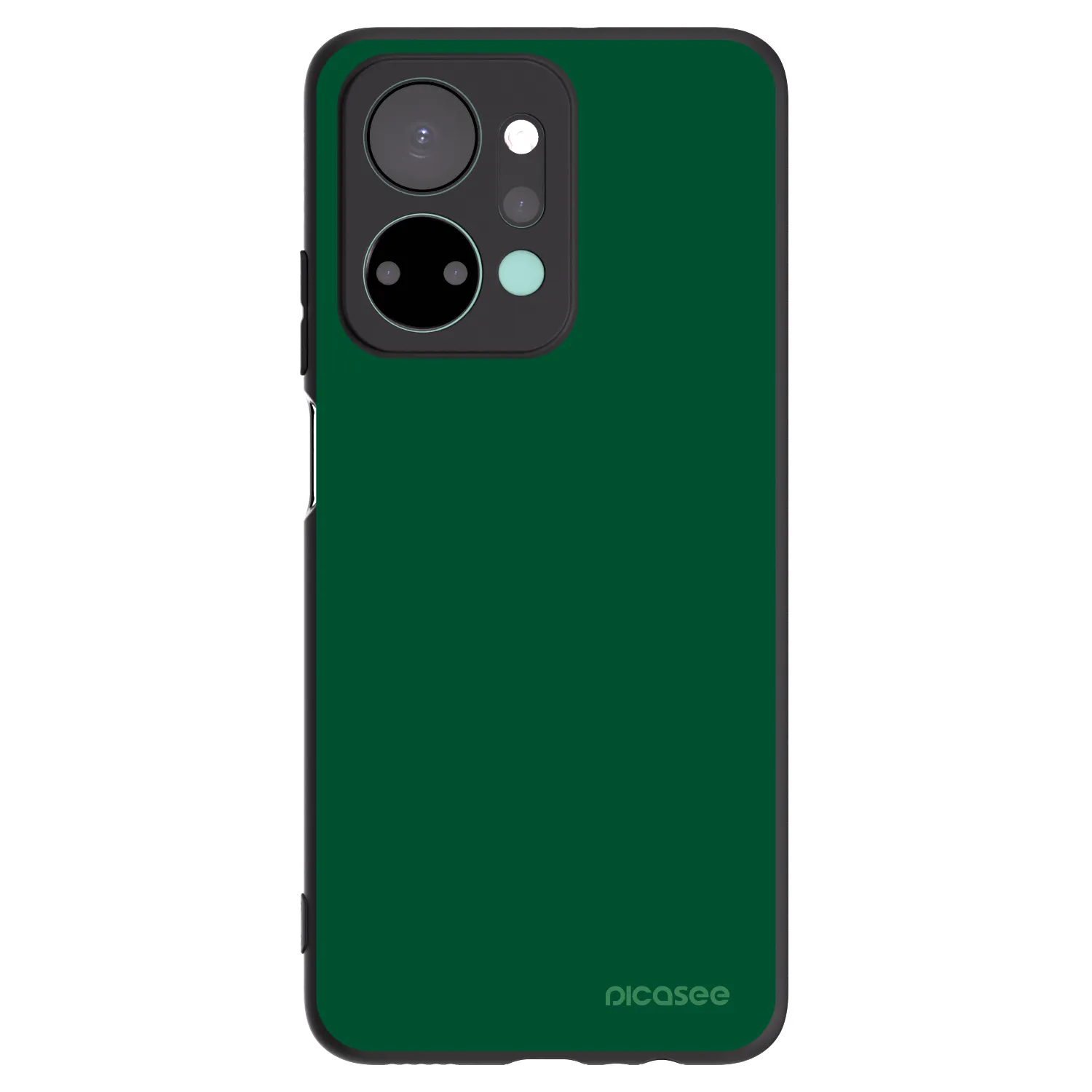 Picasee crna silikonska maskica za Honor X7a - Green Gleam