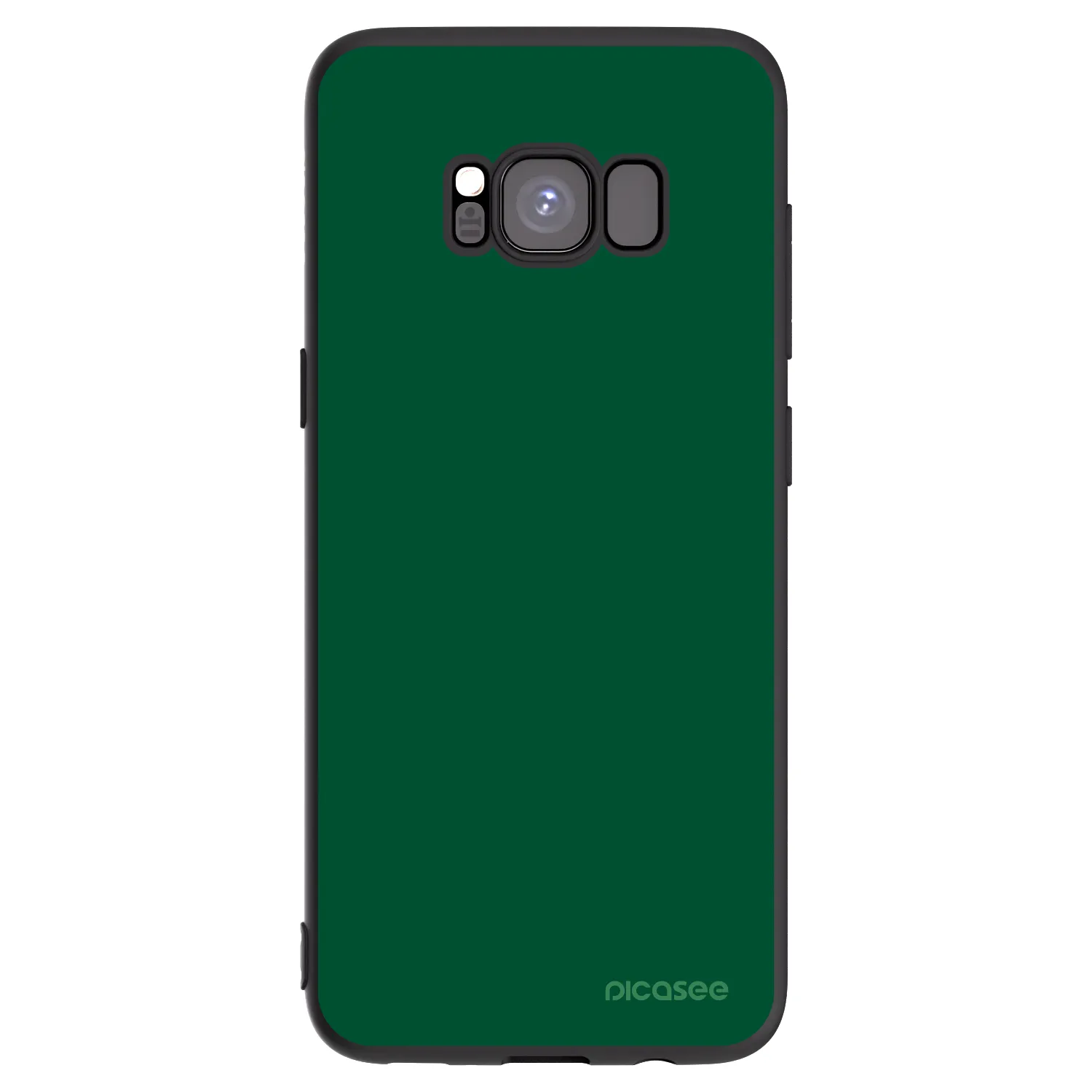 Picasee crna silikonska maskica za Samsung Galaxy S8 G950F - Green Gleam