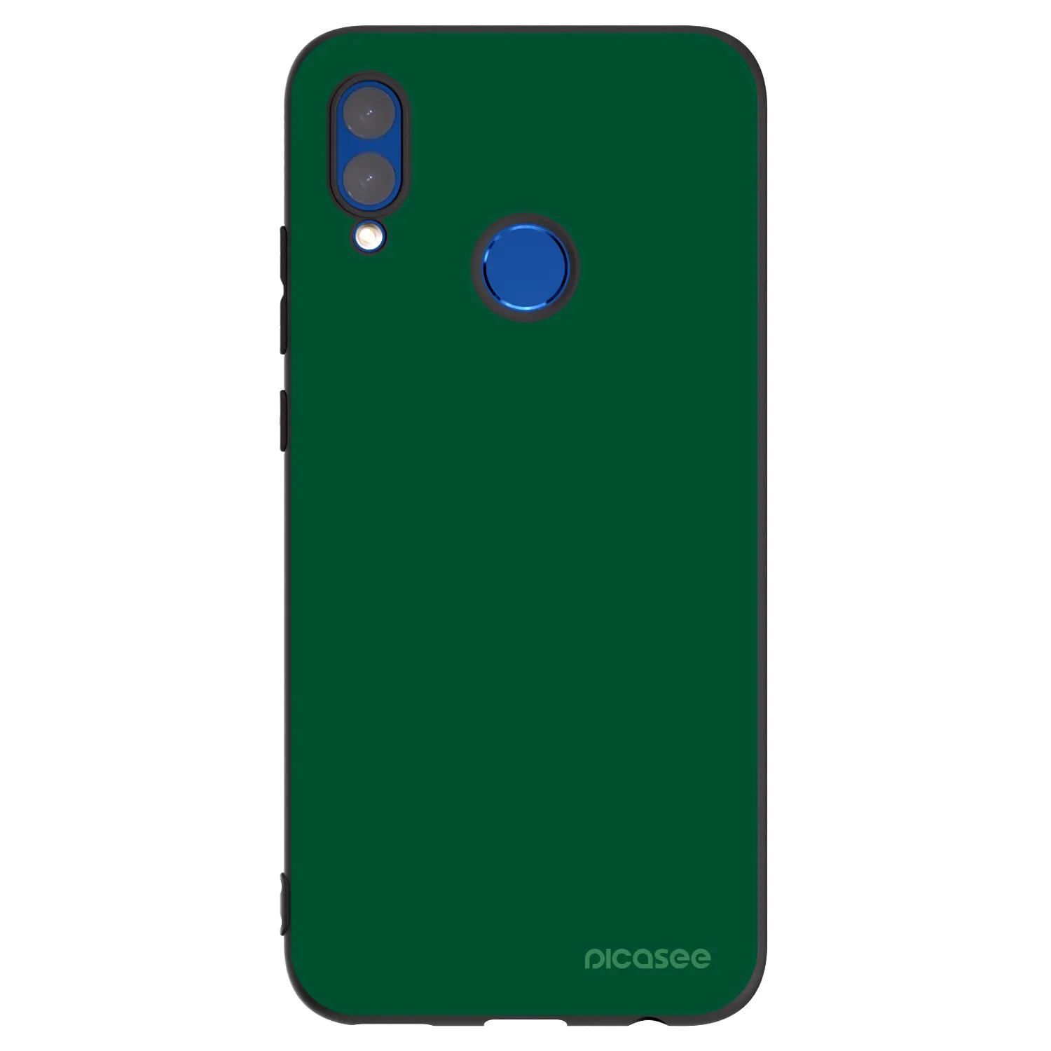 Picasee crna silikonska maskica za Honor 10 Lite - Green Gleam