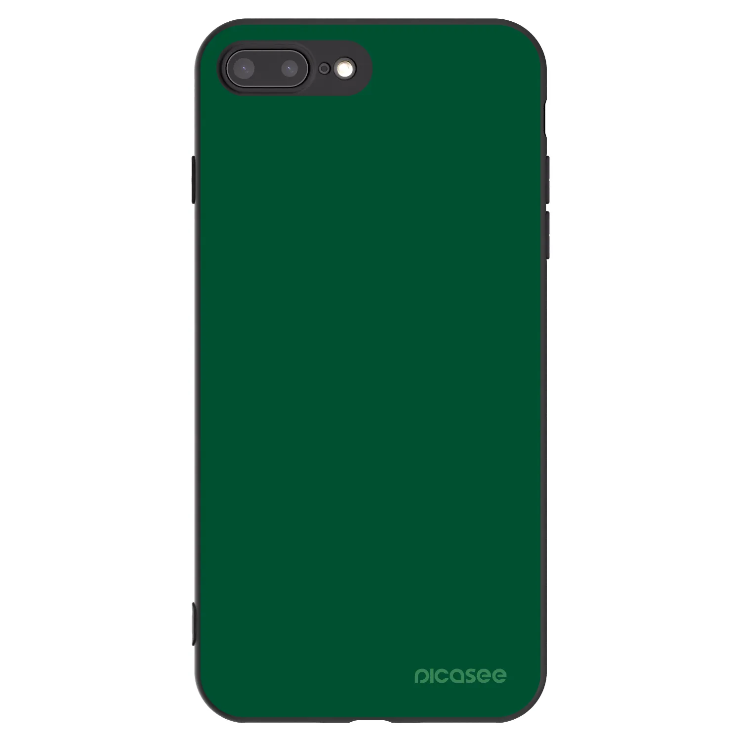 Picasee crna silikonska maskica za Apple iPhone 8 Plus - Green Gleam