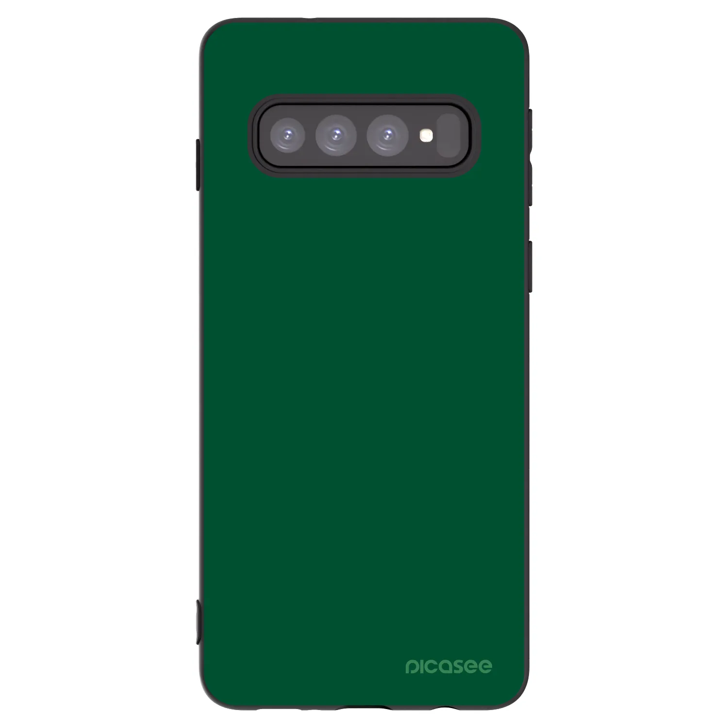 Picasee crna silikonska maskica za Samsung Galaxy S10 G973 - Green Gleam
