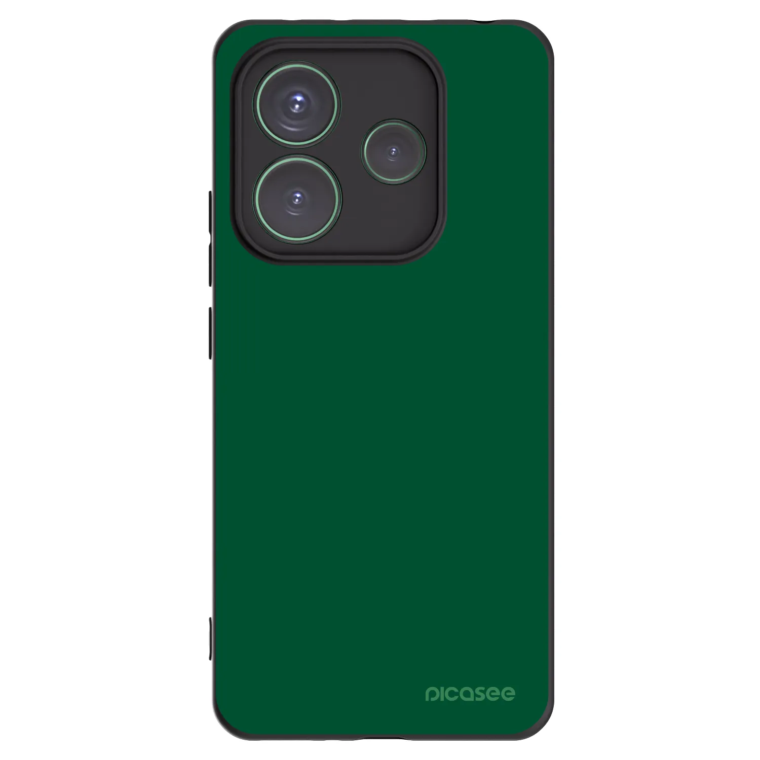 Picasee crna silikonska maskica za Xiaomi Redmi Note 14 5G - Green Gleam