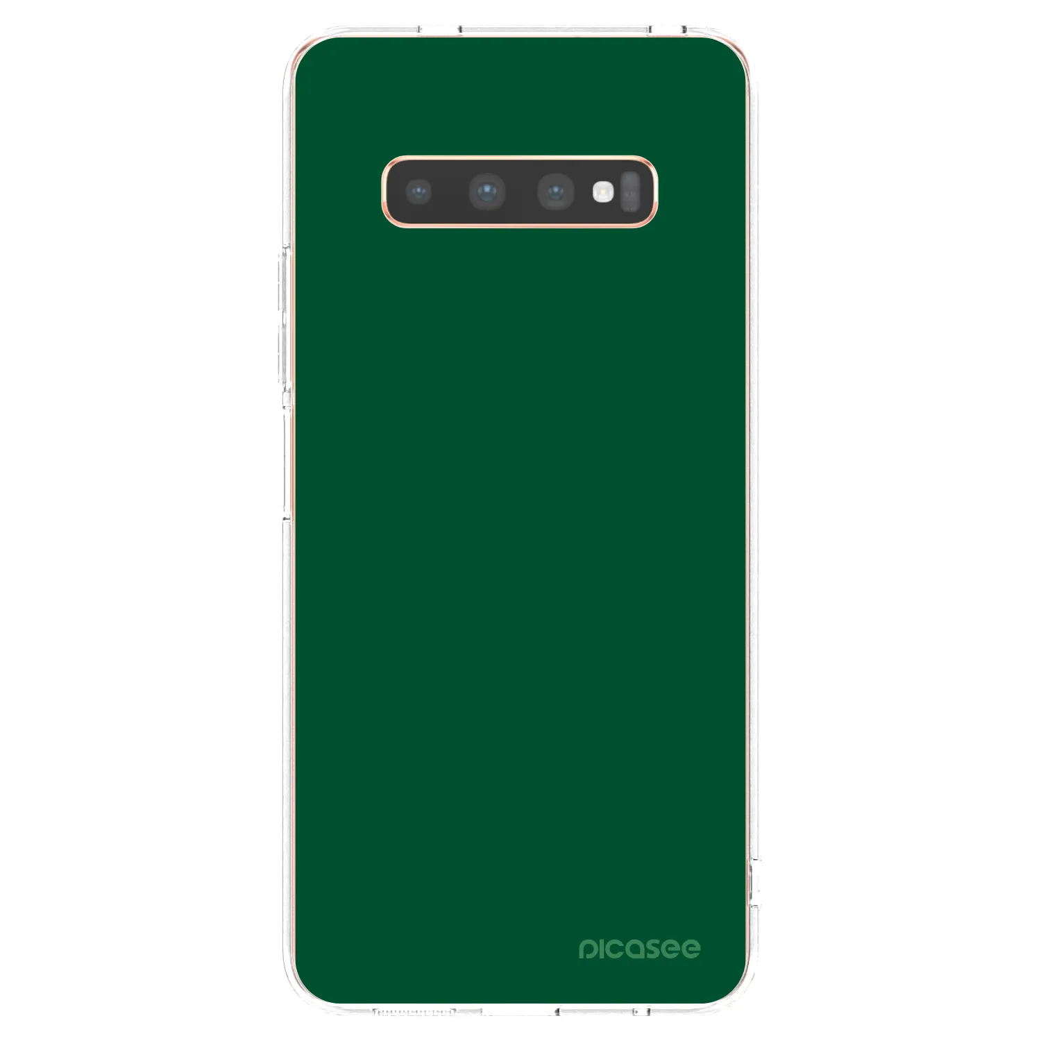 Picasee silikonska prozirna maskica za Samsung Galaxy S10 Plus G975 - Green Gleam