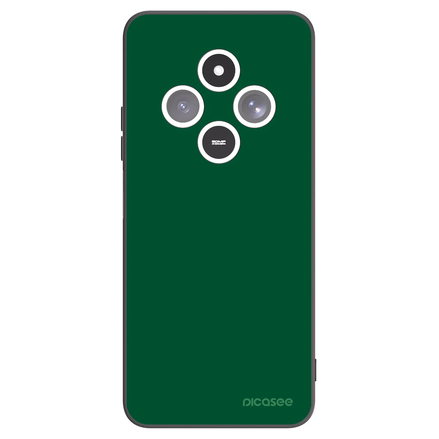 Picasee crna silikonska maskica za Xiaomi Redmi 14C - Green Gleam