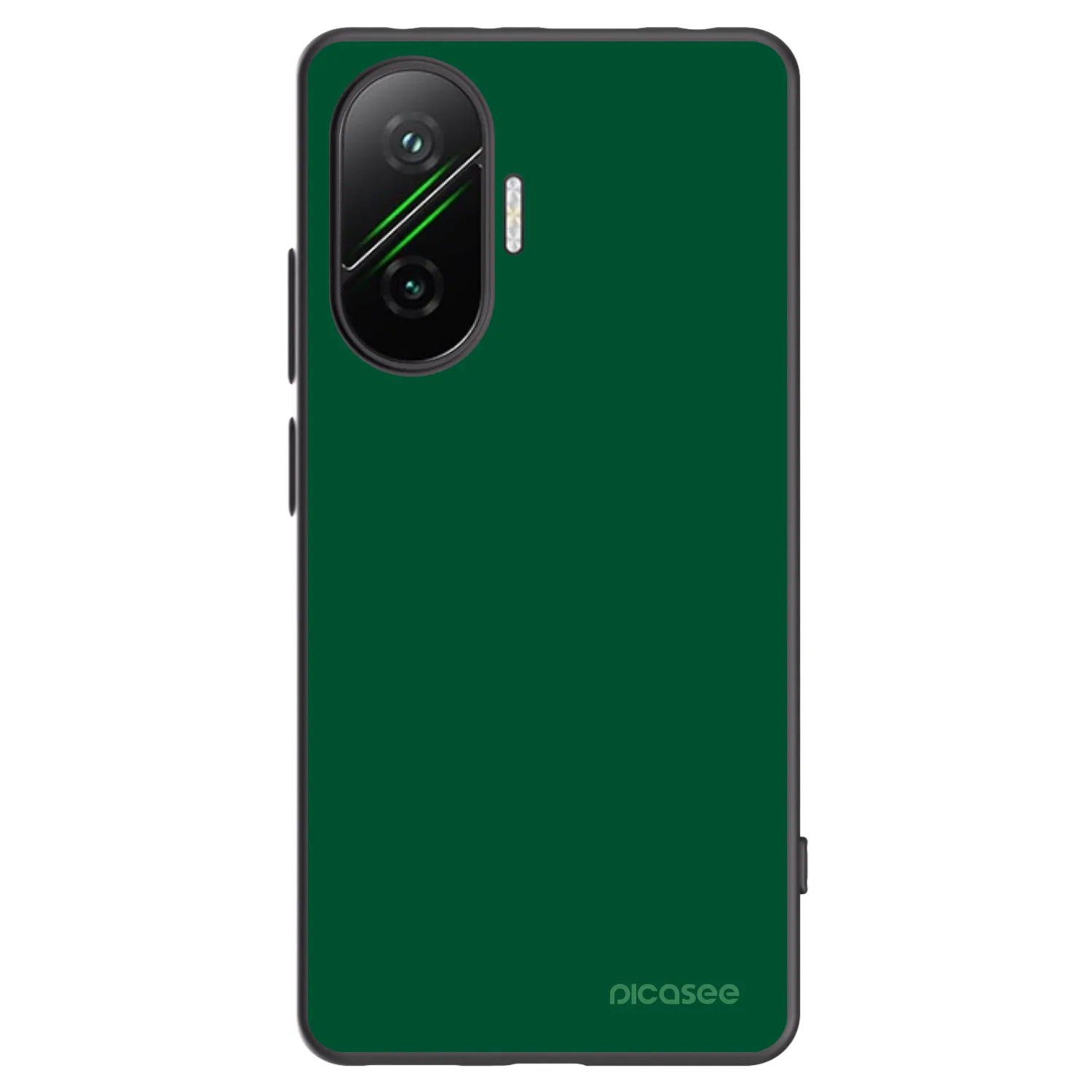 Picasee crna silikonska maskica za Xiaomi Poco F7 Pro 5G - Green Gleam