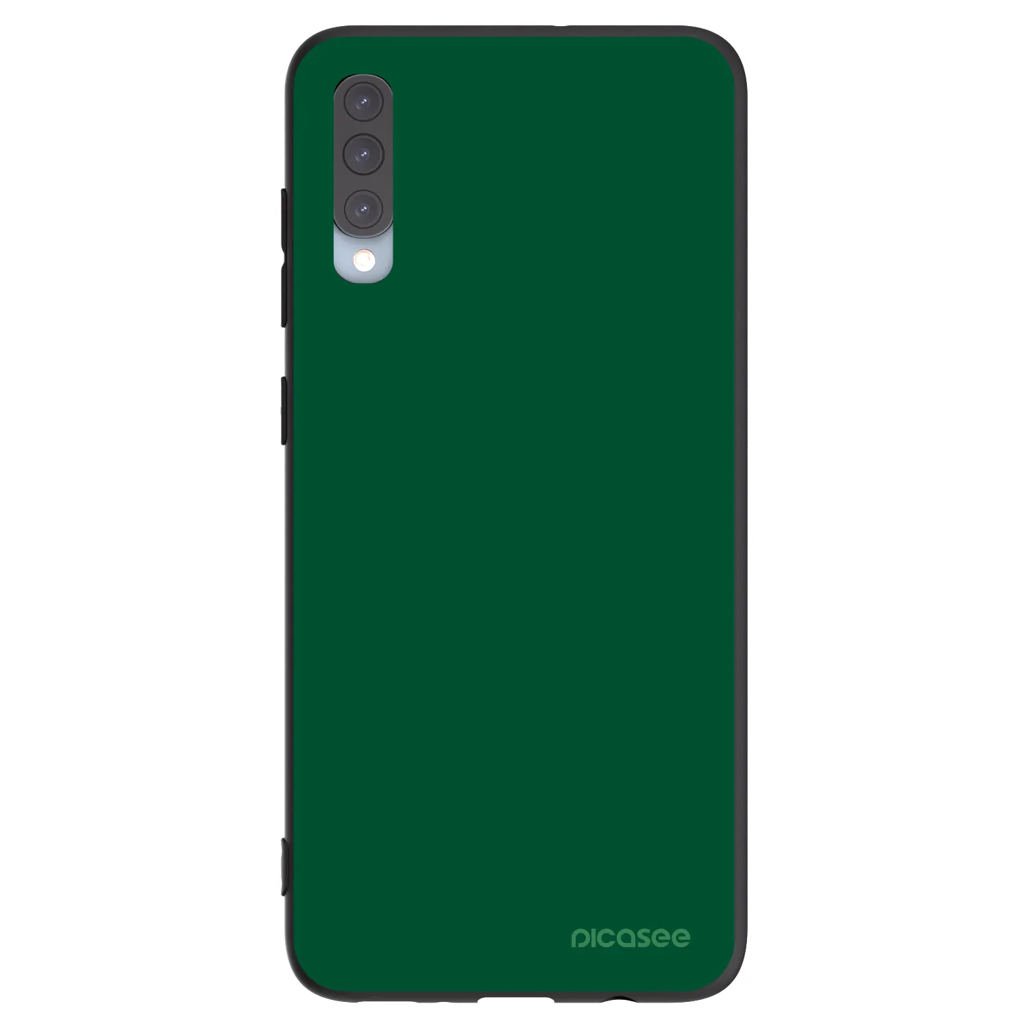 Picasee crna silikonska maskica za Samsung Galaxy A70 A705F - Green Gleam