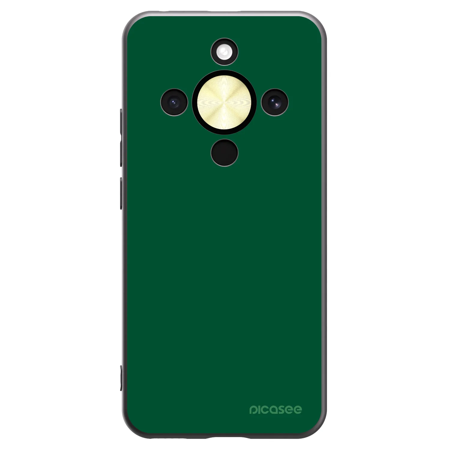 Picasee crna silikonska maskica za Honor Magic8 Lite 5G - Green Gleam