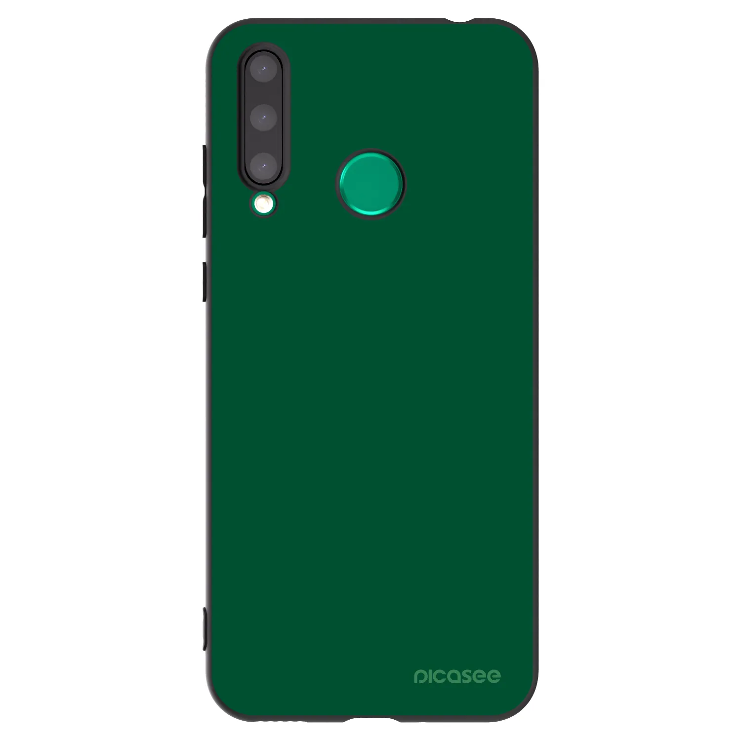 Picasee crna silikonska maskica za Honor 20 Lite - Green Gleam