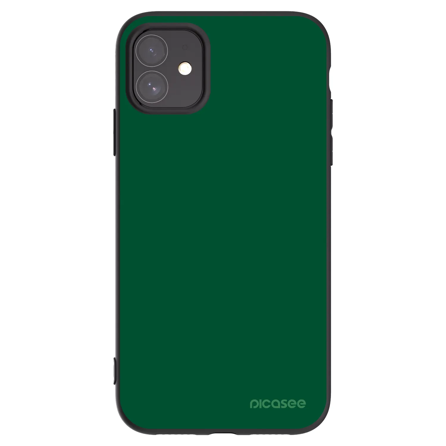Picasee crna silikonska maskica za Apple iPhone 11 - Green Gleam