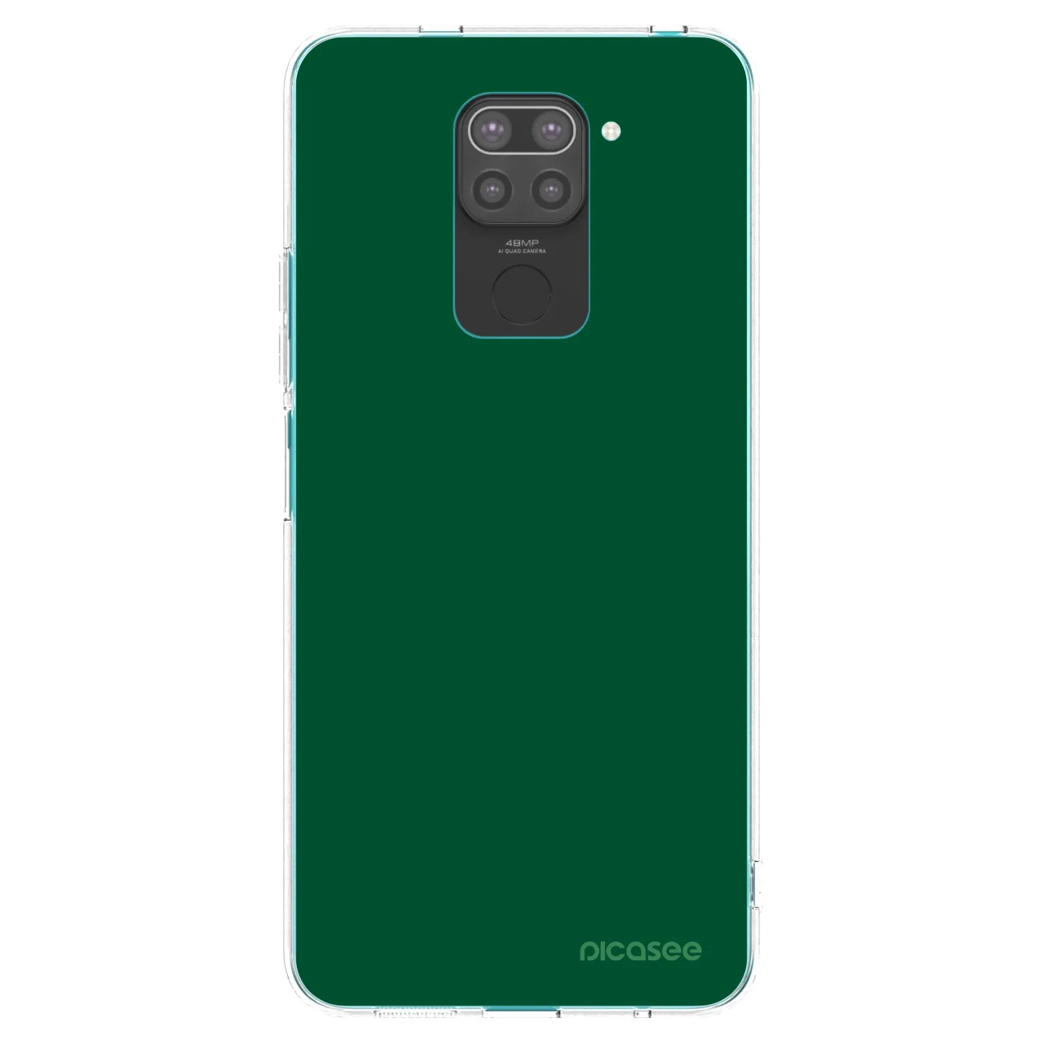 Picasee crna silikonska maskica za Xiaomi Redmi Note 9 - Green Gleam