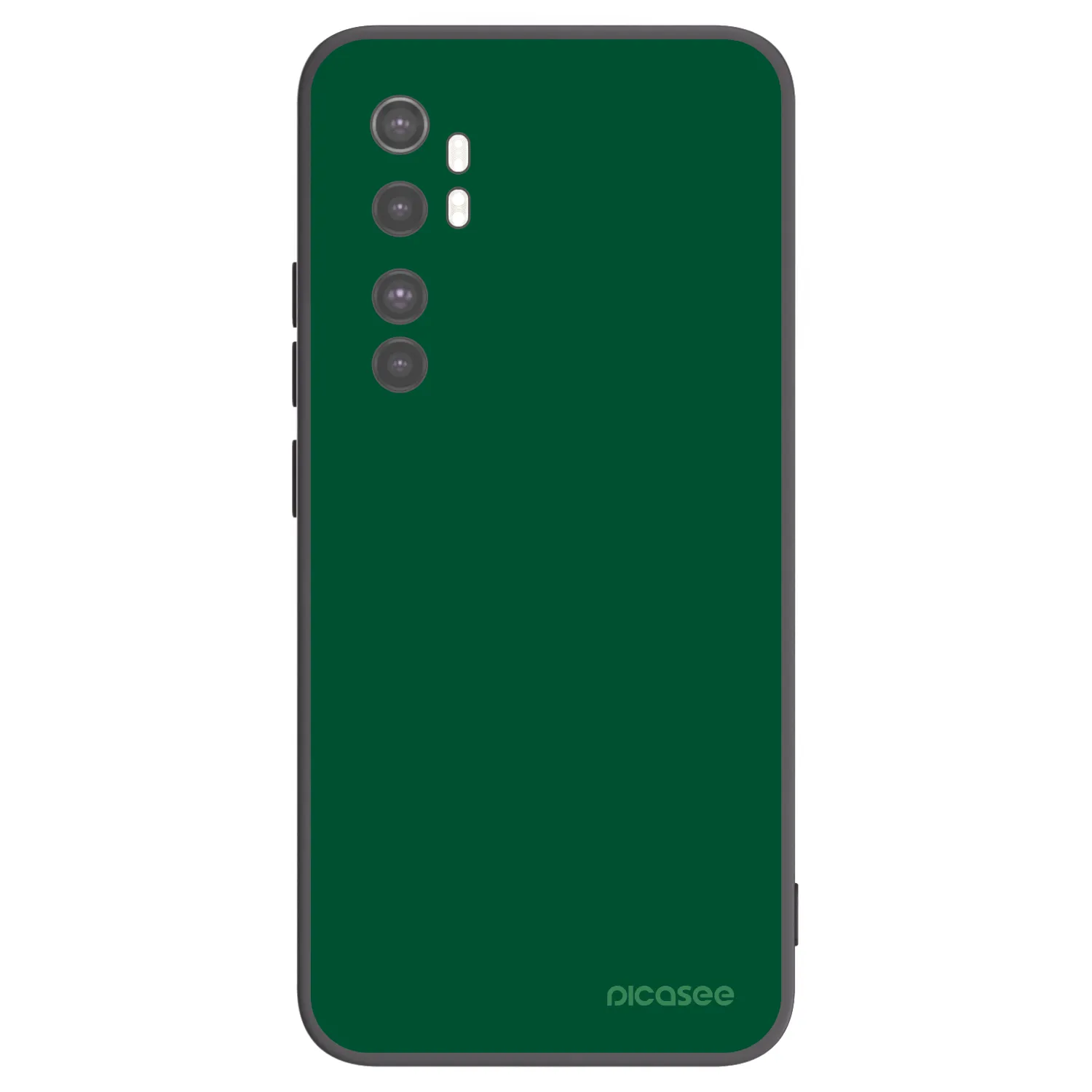 Picasee crna silikonska maskica za Xiaomi Mi Note 10 Lite - Green Gleam