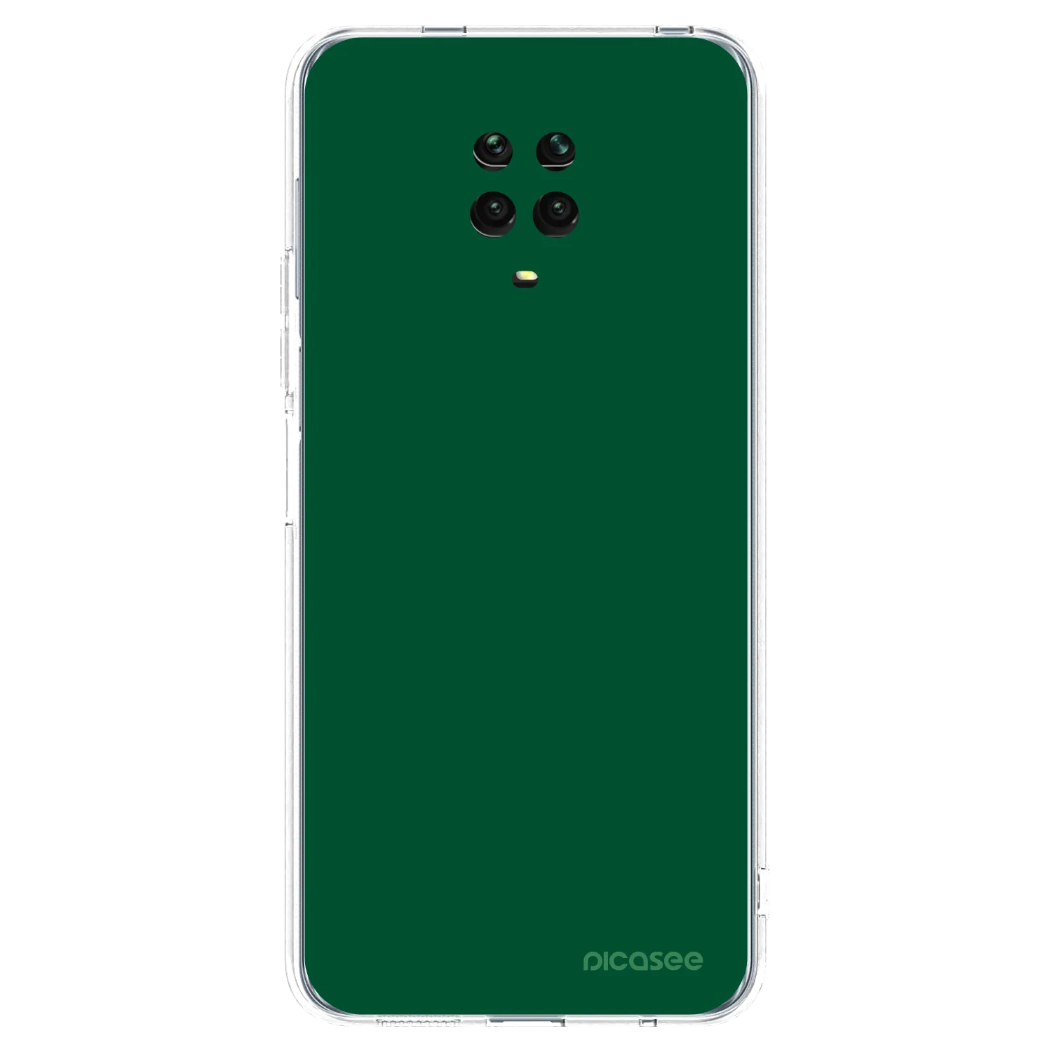 Picasee silikonska prozirna maskica za Xiaomi Redmi Note 9S - Green Gleam