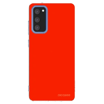 Picasee silikonska prozirna maskica za Samsung Galaxy S20 FE - Maranello Red