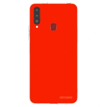 Picasee silikonska prozirna maskica za Samsung Galaxy A20s - Maranello Red
