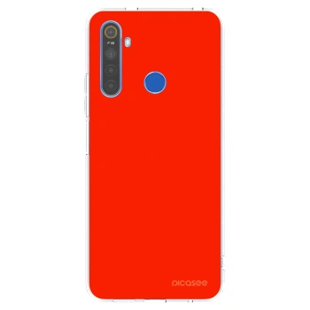 Picasee silikonska prozirna maskica za Realme 5 - Maranello Red