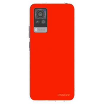 Picasee silikonska prozirna maskica za Vivo X60 Pro 5G - Maranello Red
