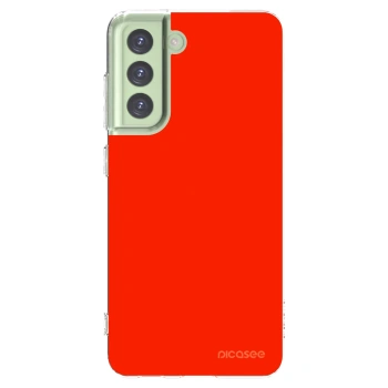 Picasee silikonska prozirna maskica za Samsung Galaxy S21 FE 5G - Maranello Red