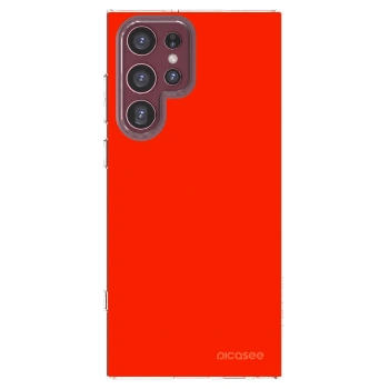 Picasee silikonska prozirna maskica za Samsung Galaxy S22 Ultra 5G - Maranello Red