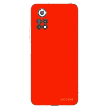 Picasee silikonska prozirna maskica za Xiaomi Poco X4 Pro 5G - Maranello Red