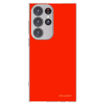 Picasee silikonska prozirna maskica za Samsung Galaxy S23 Ultra 5G - Maranello Red