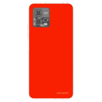 Picasee silikonska prozirna maskica za Motorola Moto G72 - Maranello Red
