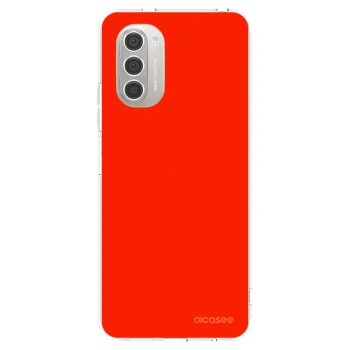 Picasee silikonska prozirna maskica za Motorola Moto G51 - Maranello Red