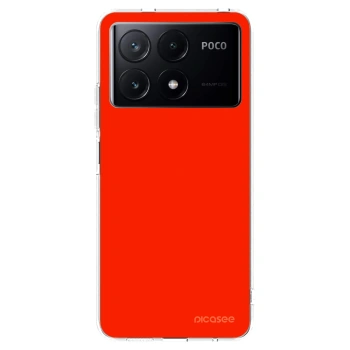 Picasee silikonska prozirna maskica za Xiaomi Poco X6 Pro - Maranello Red