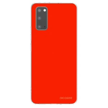 Picasee silikonska prozirna maskica za Samsung Galaxy S20 G980F - Maranello Red