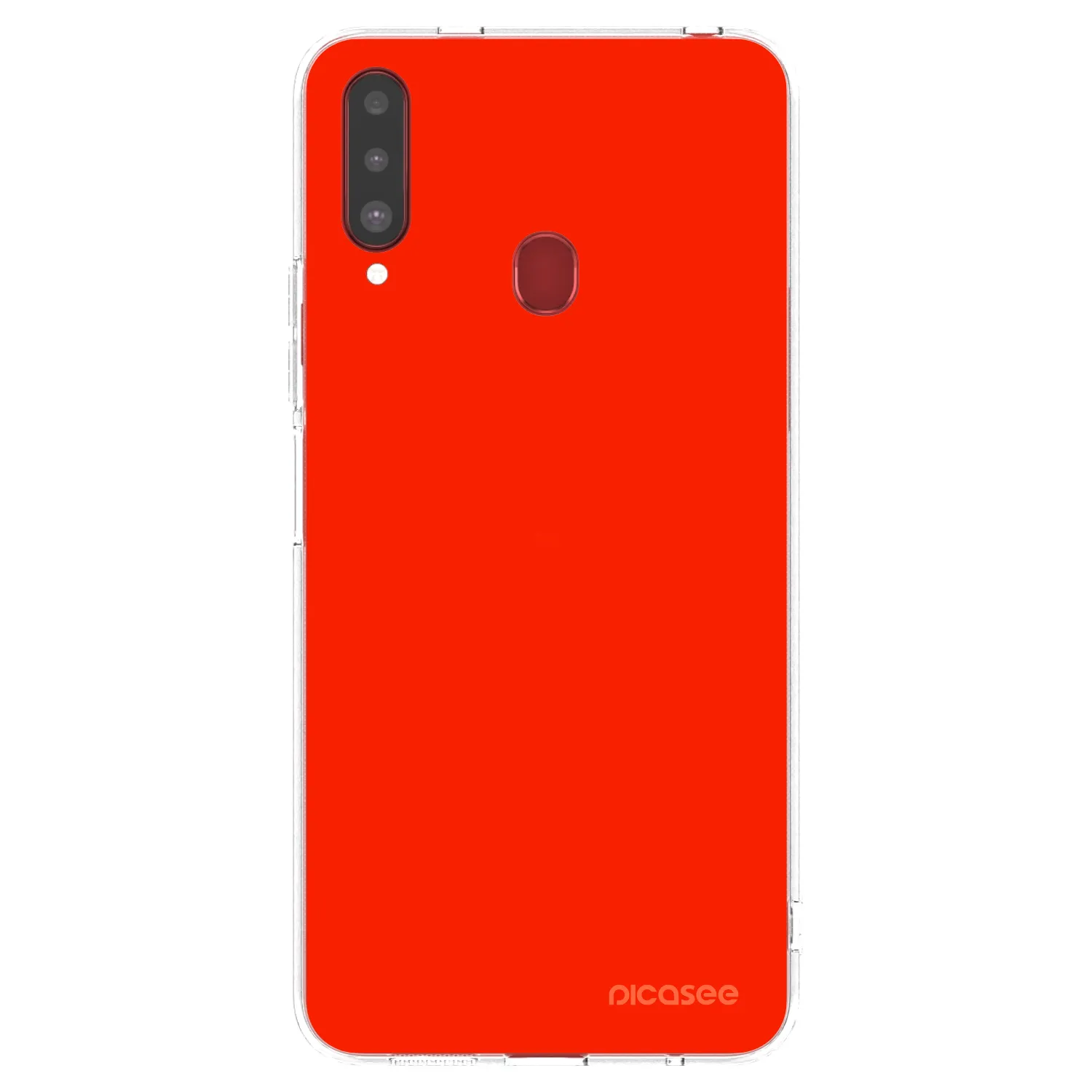 Picasee silikonska prozirna maskica za Samsung Galaxy A20s - Maranello Red