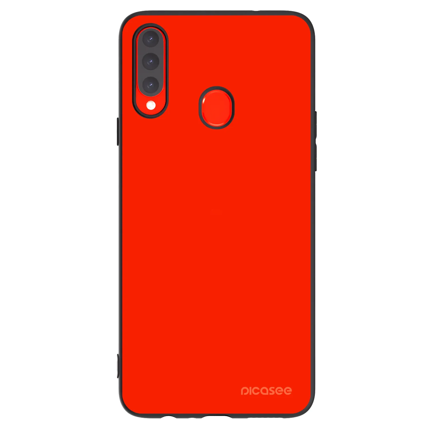 Picasee crna silikonska maskica za Samsung Galaxy A20s - Maranello Red
